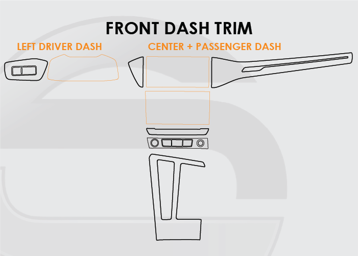 2019-2025 Audi A6 Screen ProTech Kit Front Dash Trim Center Console. Designed to resist scratching and lessen fingerprint marks on your screens.