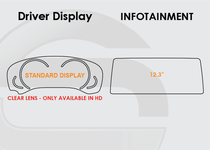 2017-2023 BMW 5 Series Screen ProTech Kit Standard Driver Display Infotainment. Enhances screen clarity by resisting scratches and reducing fingerprint smears.