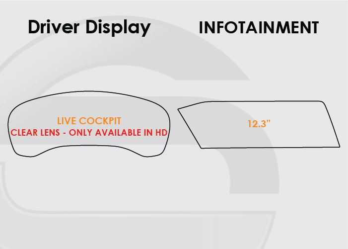 2019-2023 BMW X5 Screen ProTech Kit Live Cockpit 12.3in Infotainment. Enhances screen clarity by resisting scratches and reducing fingerprint smears.