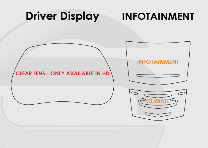 2013-2019 Cadillac ATS Screen ProTech Kit Driver Display Infotainment Climate. Designed to resist scratching and lessen fingerprint marks on your screens.