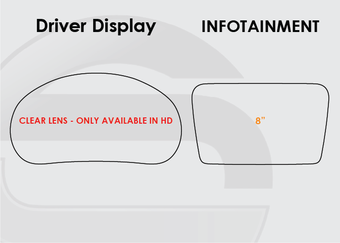 2016-2025 Chevy Malibu Screen ProTech Kit Driver Display 8in Infotainment. Enhances screen clarity by resisting scratches and reducing fingerprint smears.