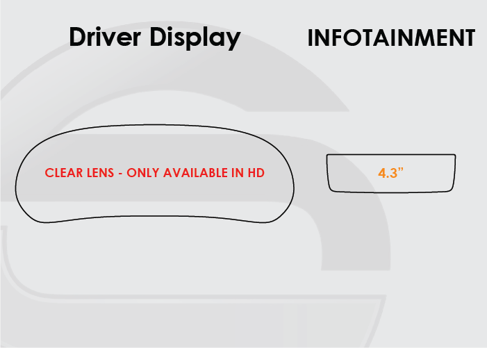 2013-2016 Dodge Dart Screen ProTech Kit Driver Display 4.3in Infotainment. Resists scratches and scuffs while reducing fingerprints and smudges on your screens.