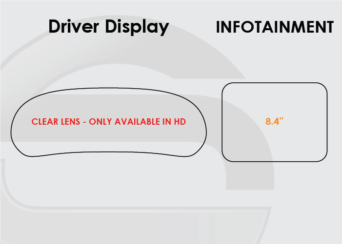 2013-2016 Dodge Dart Screen ProTech Kit Driver Display 8.4in Infotainment. Enhances screen clarity by resisting scratches and reducing fingerprint smears.