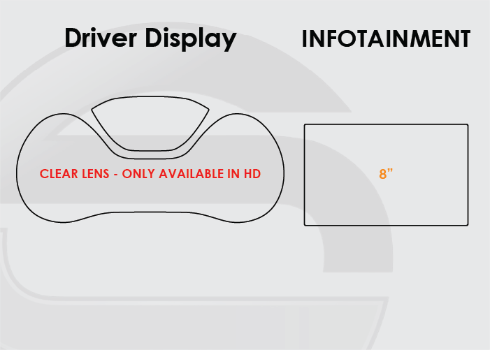 2015-2022 GMC Canyon Screen ProTech Kit 8" Infotainment. Custom screen protection helps keep driver display and touchscreen surfaces clearer with fewer smudges.