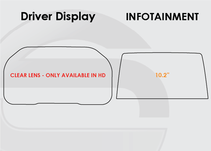 2021 GMC Yukon Screen ProTech Kit Driver Display 10.2in Infotainment. Enhances screen clarity by resisting scratches and reducing fingerprint smears.