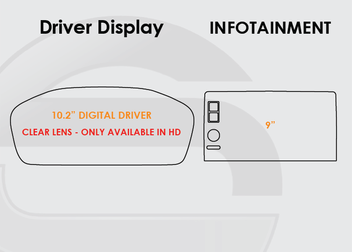2022-2026 Honda Civic Screen ProTech Kit 10.2 Driver Display 9in Infotainment. Designed to resist scratching and lessen fingerprint marks on your screens.
