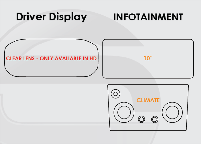 2020-2023 Land Rover Discovery Sport Screen ProTech Kit Driver Display 10in Infotainment Climate