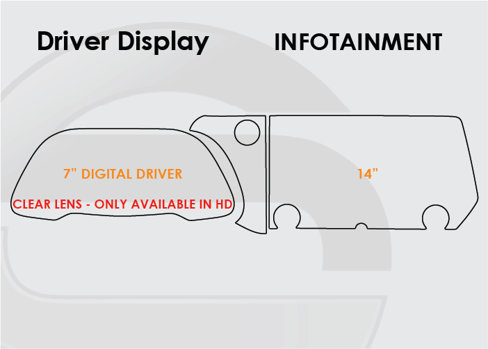 2023-2024 Lexus RX Screen ProTech Kit 7in Digital Driver Display 14in Infotainment. Shields your screens from scratches and helps reduce greasy fingerprints.