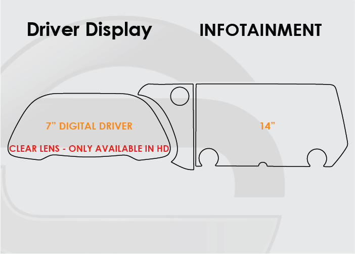 2024-2025 Lexus TX Screen ProTech Kit 7in Digital Driver Display 14in Infotainment