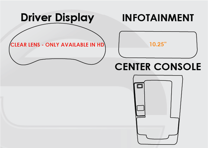 2023-2026 Mazda CX-50 Screen ProTech Kit Driver Display 10.25" Infotainment Center Console. Helps prevent scratches and minimizes fingerprints to keep your screens looking new.