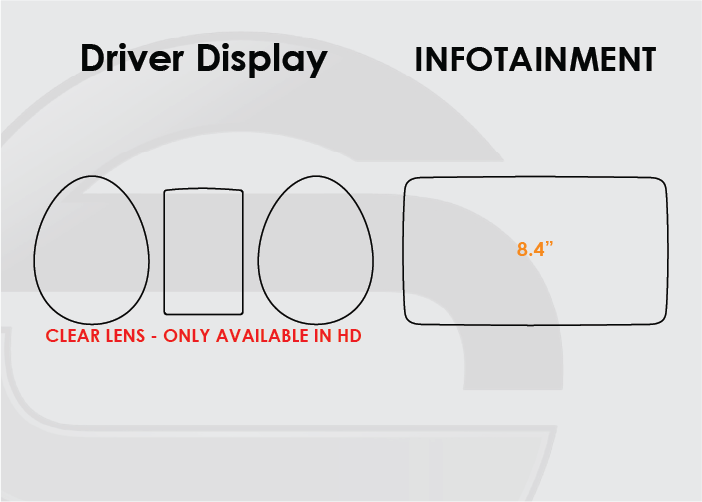 2019 Mercedes AMG GT Screen ProTech Kit Digital Driver Display 8.4 Infotainment. Protects against everyday scratches and reduces fingerprint buildup on screens.