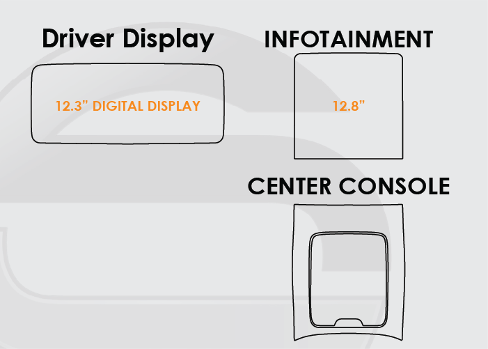 2022-2026 Mercedes Benz EQS Screen ProTech Kit Driver Display 12.8in Infotainment Center Console. Helps prevent scratches and minimizes fingerprints to keep your screens looking new.