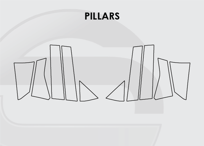 2025-2026 Nissan Kicks Screen ProTech Kit Pillars. Shields your screens from scratches and helps reduce greasy fingerprints.