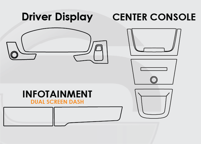 2024-2025 Porsche Cayenne Screen ProTech Kit Driver Display Dual Dash Infotainment Center Console