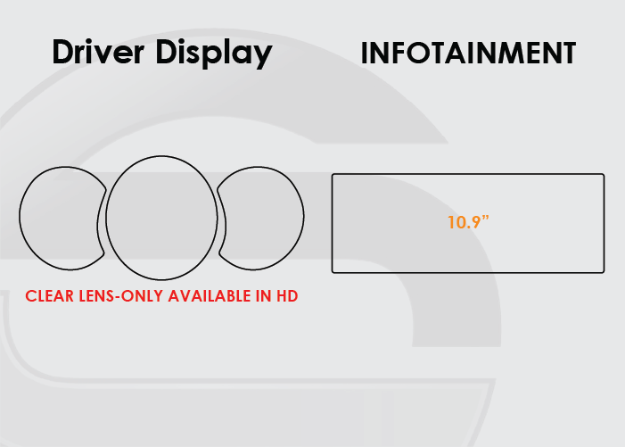 2019-2026 Porsche Macan Screen ProTech Driver Display 10.9in Infotainment. Shields your screens from scratches and helps reduce greasy fingerprints.