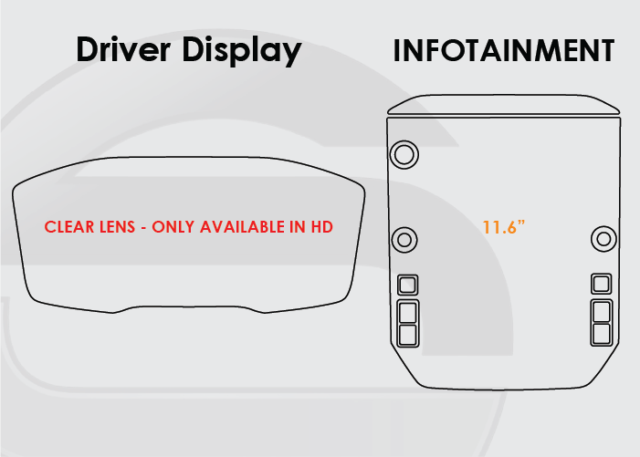 2025-2026 Subaru Forester Screen ProTech Kit Driver Display 11.6in Infotainment. Protects against everyday scratches and reduces fingerprint buildup on screens.