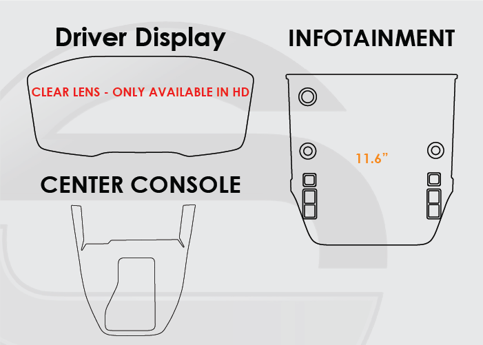 2020-2025 Subaru Legacy Screen ProTech Kit Driver Display 11.6in Infotainment Center Console. Designed to resist scratching and lessen fingerprint marks on your screens.
