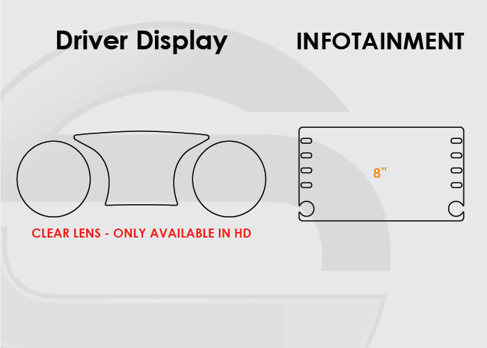 2019-2022 Toyota CHR Screen ProTech Kit Driver Display 8in Infotainment. Resists scratches and scuffs while reducing fingerprints and smudges on your screens.