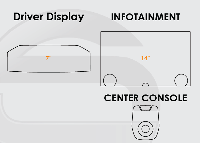 2026 Toyota bZ Screen ProTech Kit Screens + Center Console. Screen protector film adds a durable barrier against scratches, scuffs, fingerprints, and smudges.