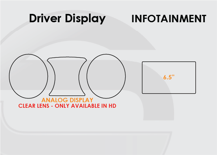 2018-2021 VW Golf Screen ProTech Kit Standard Driver Display 6.5in Infotainment