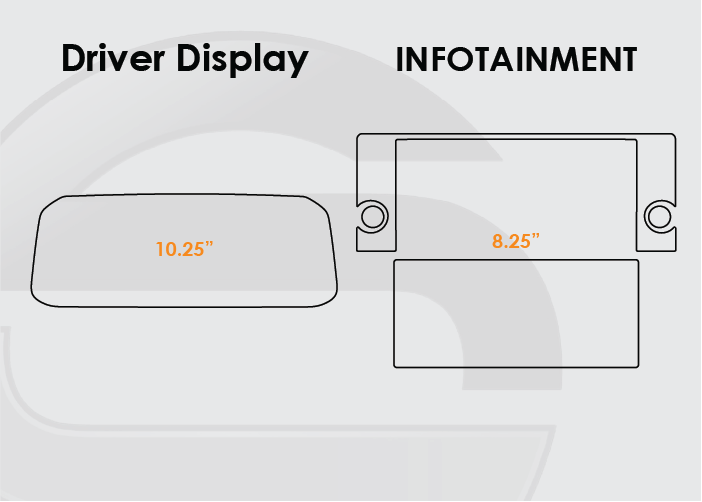 2022-2024 VW Golf GTI Screen ProTech Kit Driver Display 8.25in Infotainment. Protects against everyday scratches and reduces fingerprint buildup on screens.