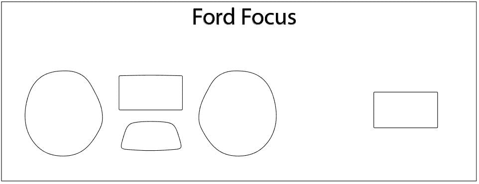 2015-2018 Ford Focus Screen ProTech Kit 4.2" Infotainment. Custom screen protection helps keep driver display and touchscreen surfaces clearer with fewer smudges.