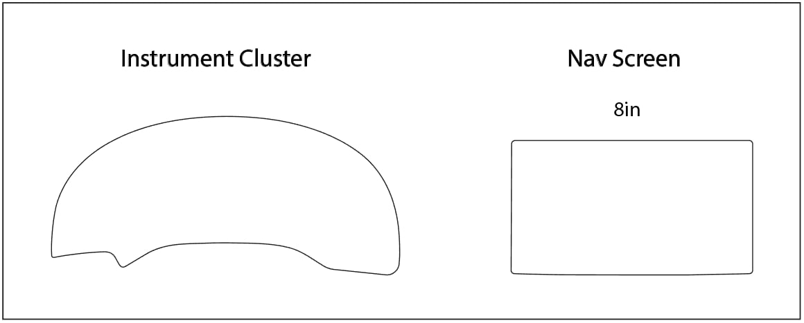 2017-2021 Honda Clarity Screen ProTech Kit product image. Clear screen protector coverage helps guard navigation, infotainment, and digital display surfaces.