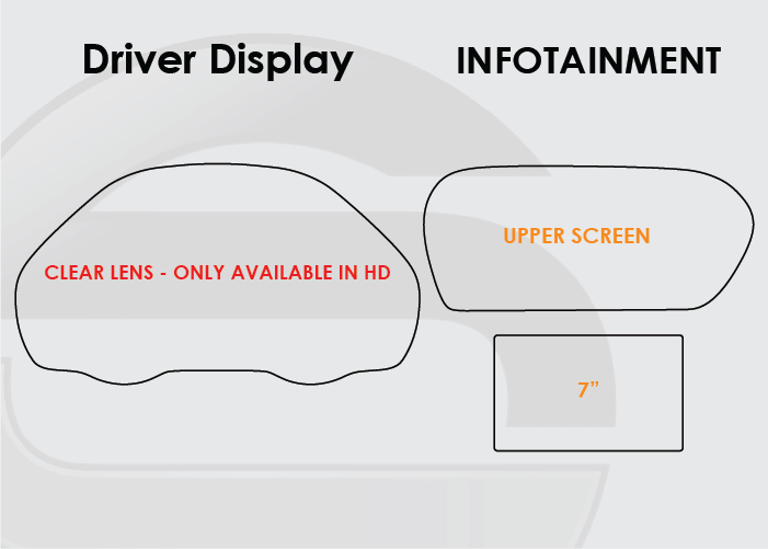 2015-2020 Acura TLX Driver Display and Upper Screen and 7 inch Infotainment