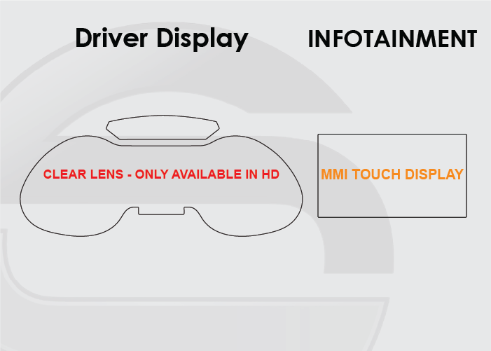 2008-2016 Audi A4 Screen ProTech Kit Driver Display Infotainment. Enhances screen clarity by resisting scratches and reducing fingerprint smears.