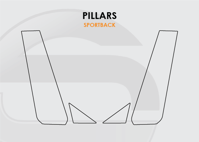 2018-2024 Audi A5 Sport Back Pillars Screen ProTech Kit. Helps prevent scratches and minimizes fingerprints to keep your screens looking new.