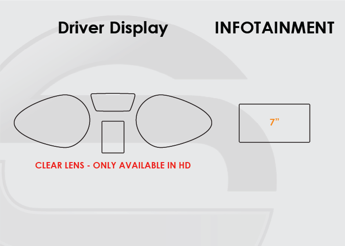 Audi R8 2008-2015 Screen ProTech Kit Driver Display 7 in Infotainment