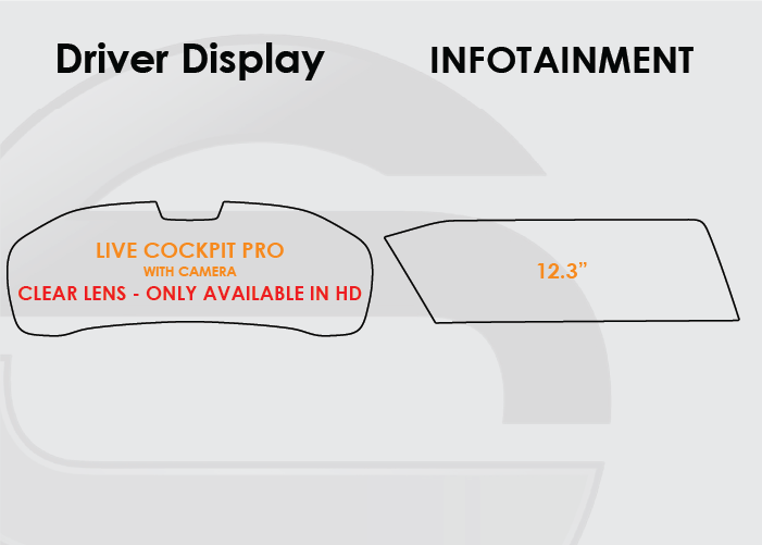 2019-2023 BMW X5 Screen ProTech Kit Live Cockpit Pro 12.3in Infotainement. Shields your screens from scratches and helps reduce greasy fingerprints.