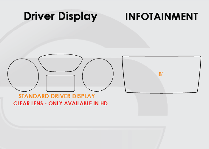 2018-2020 Buick Regal Screen ProTech Kit Standard Driver Display 8in Infotainment. Enhances screen clarity by resisting scratches and reducing fingerprint smears.