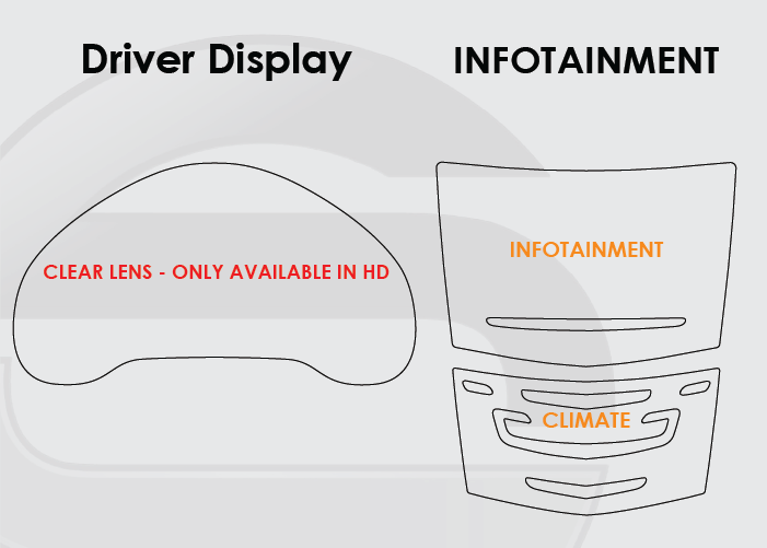 2013-2019 Cadillac XTS Screen ProTech Kit Driver Display Infotainment Climate. Designed to resist scratching and lessen fingerprint marks on your screens.
