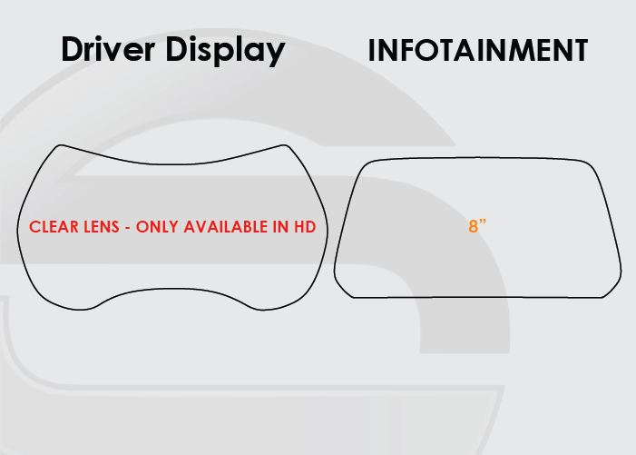 2015-2024 Chevrolet Camaro Screen ProTech Kit 8" Infotainment. Clear screen protector coverage helps guard navigation, infotainment, and digital display surfaces.