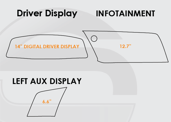 2020-2026 Chevrolet Corvette Screen ProTech Kit 14in Digital Driver Display 12.7in Infotainment. Resist scratches, reduce fingerprints on screen. 