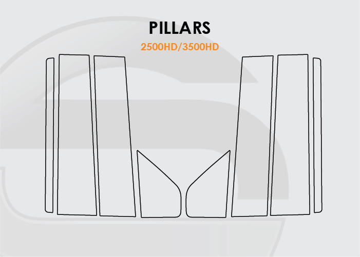 2019-2025 Chevrolet Silverado Screen ProTech Kit HD Pillars. Designed to resist scratching and lessen fingerprint marks on your screens.