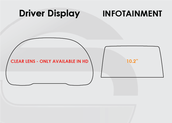 2021-2024 Chevrolet Suburban Screen ProTech Kit Driver Display Infotainment. Enhances screen clarity by resisting scratches and reducing fingerprint smears.