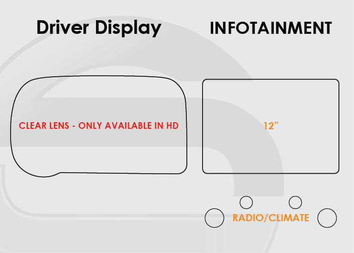 2021-2024 Ford Bronco Screen ProTech Kit Driver Display 12in Infotainment Screen Protector. Guards your screens from scratches while cutting down on fingerprints and smudges.