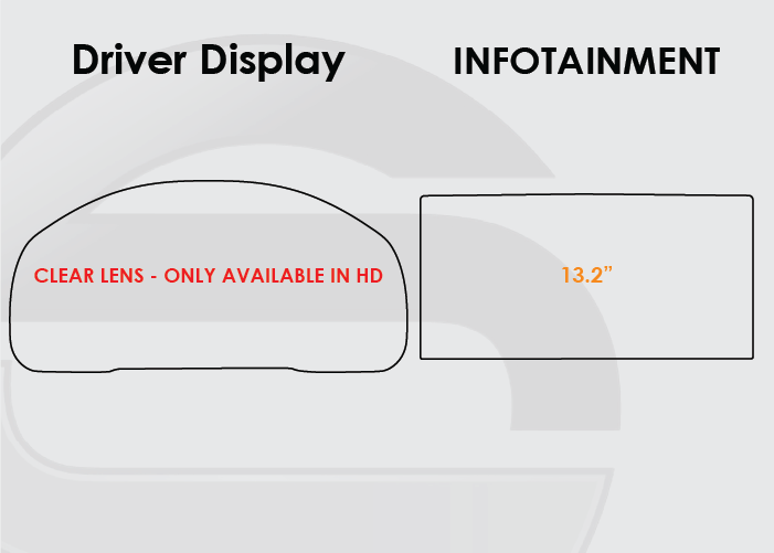 2023-2026 Ford Escape Screen ProTech Kit Digital Driver Display 13.2" Infotainment. Enhances screen clarity by resisting scratches and reducing fingerprint smears.