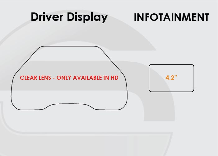 2017-2021 Ford F350 Screen ProTech Kit 4.2" Infotainment. Automotive screen protector film helps protect infotainment screens from scratches and fingerprints.