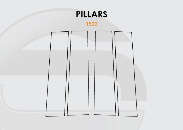 2019-2025 GMC Sierra Screen ProTech Kit Pillars