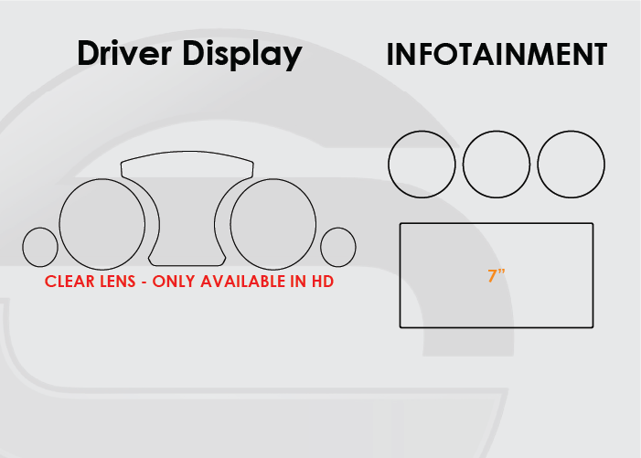2006-2013 Lamborghini Gallardo Screen ProTech Kit Driver Display 7" Infotainment. Shields your screens from scratches and helps reduce greasy fingerprints.