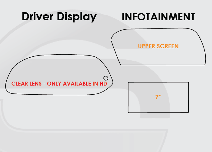 2016-2017 Honda Accord Screen ProTech Kit Driver Display 7" Infotainment. Protects against everyday scratches and reduces fingerprint buildup on screens.