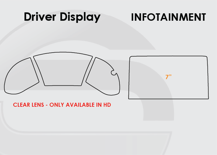 2016-2018 Honda Civic Screen ProTech Kit Driver Display 7in Infotainment. Protects against everyday scratches and reduces fingerprint buildup on screens.