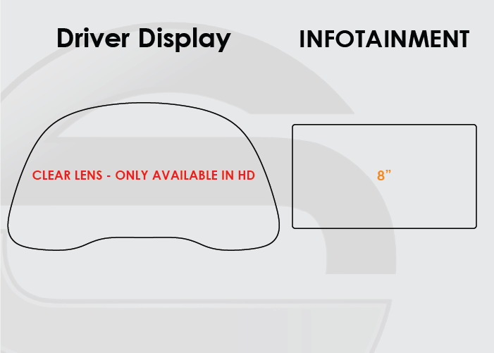 2017-2021 Hyundai Kona Screen ProTech Kit Driver Display 8in Infotainment. Shields your screens from scratches and helps reduce greasy fingerprints.