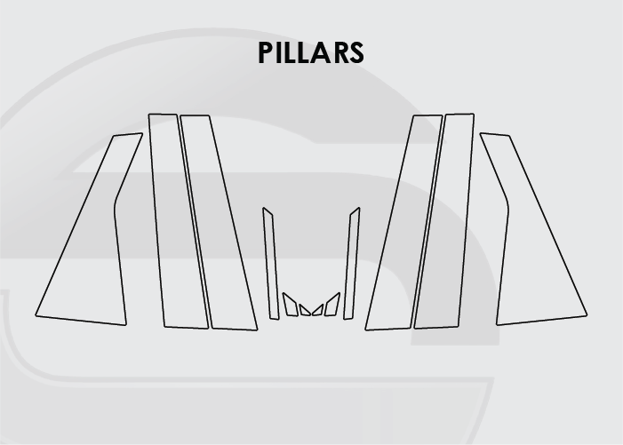 2019-2023 Hyundai Santa Fe Screen ProTech Kit Pillars