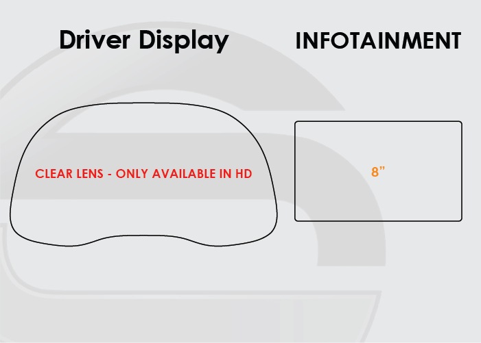 2016-2018 Hyundai Tucson Screen ProTech Kit Driver Display 8in Infotainment. Designed to resist scratching and lessen fingerprint marks on your screens.