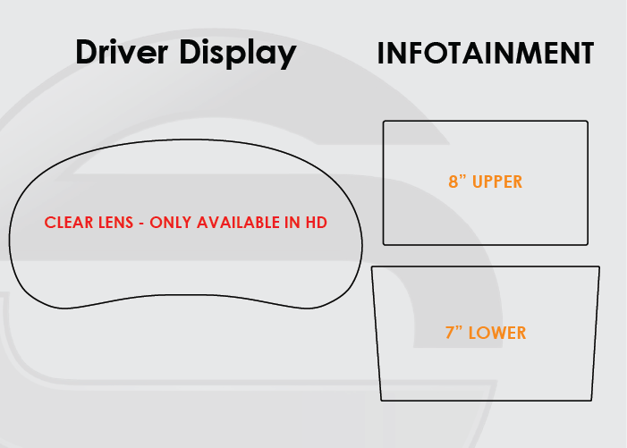 2019-2025 Infiniti QX50 Screen ProTech Kit Driver Display Upper Lower Infotainment. Helps prevent scratches and minimizes fingerprints to keep your screens looking new.