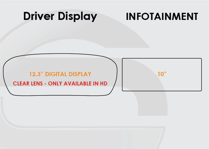 2017-2020 Jaguar F-Pace Screen ProTech Kit 12.3in Digital Driver Display 10in Infotainment